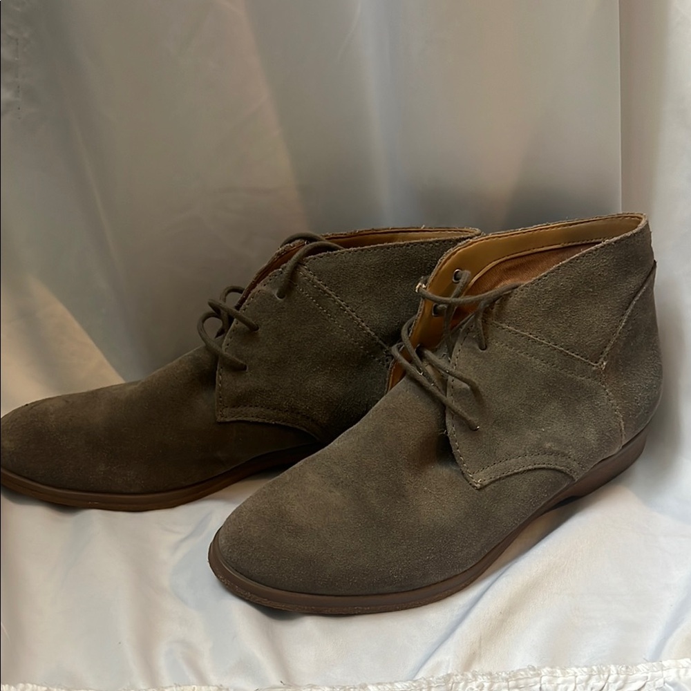 Franco Sarto Gray/Brown Suede Ankle Boots